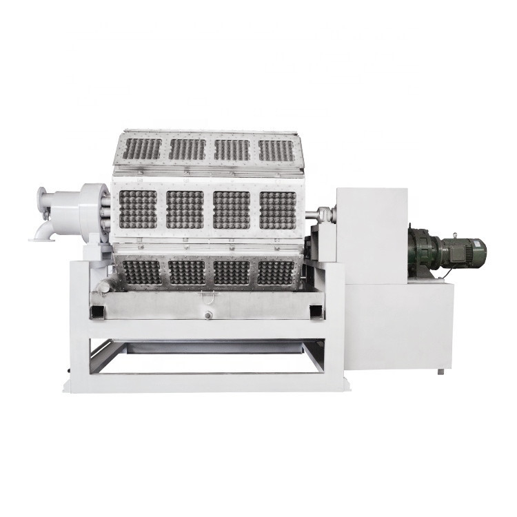Máquina rotativa de papel para bandejas de huevos 2000-3000pcs/H Máquina de moldeado de pulpa naranja y verde para la fabricación de cartón de huevo de papel / bandeja