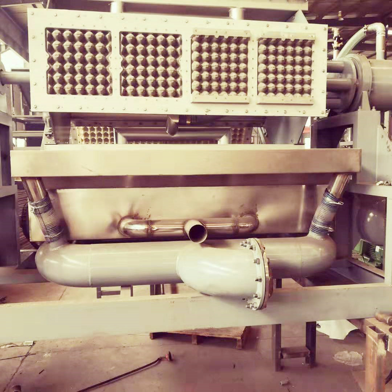 Máquina rotativa de papel para bandejas de huevos 2000-3000pcs/H Máquina de moldeado de pulpa naranja y verde para la fabricación de cartón de huevo de papel / bandeja