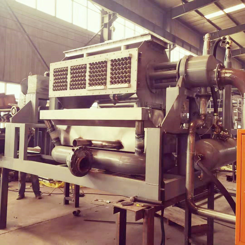 Máquina rotativa de papel para bandejas de huevos 2000-3000pcs/H Máquina de moldeado de pulpa naranja y verde para la fabricación de cartón de huevo de papel / bandeja