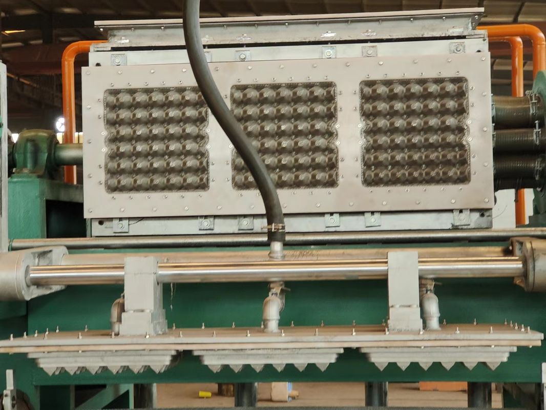 Máquina de fabricación de bandejas de huevo de papel rotativa 3 por 4 línea de producción de molde compacta y fácil de operar Producción de 2000 bandejas de huevo por hora