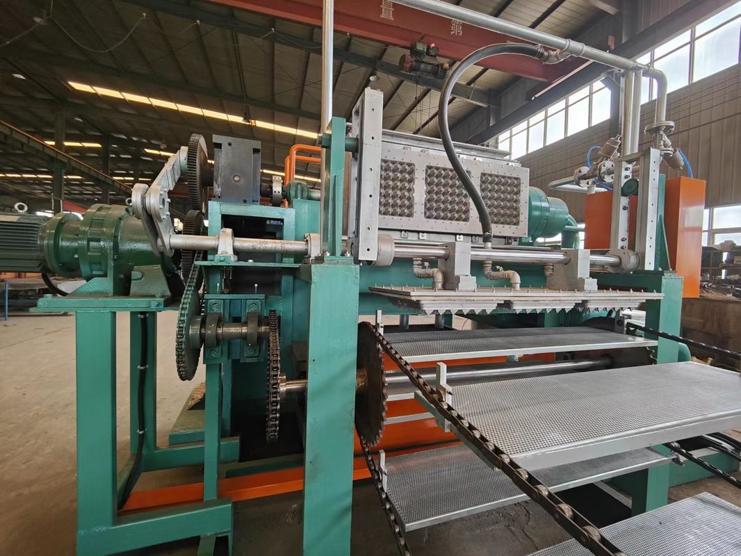 Máquina de fabricación de bandejas de huevo de papel rotativa 3 por 4 línea de producción de molde compacta y fácil de operar Producción de 2000 bandejas de huevo por hora