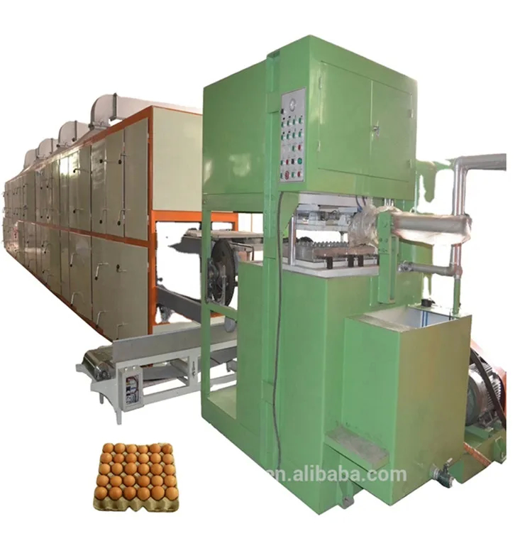 Línea de producción de bandejas de huevos de papel de desecho ecológico de forma rotativa recíproca 45KW-200kw