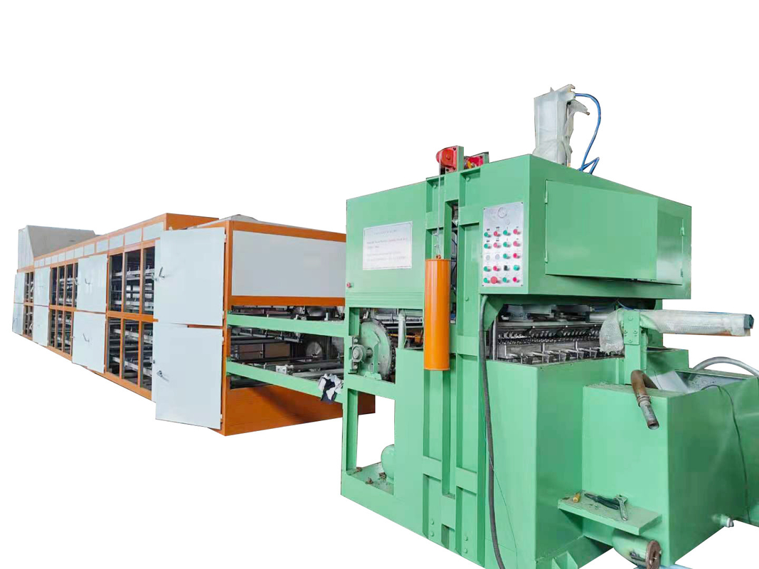 Línea de producción de bandejas de huevo sostenibles y de alto rendimiento con máquina automática de moldeo de celulosa y máquina de bandejas de huevo de material de celulosa de papel