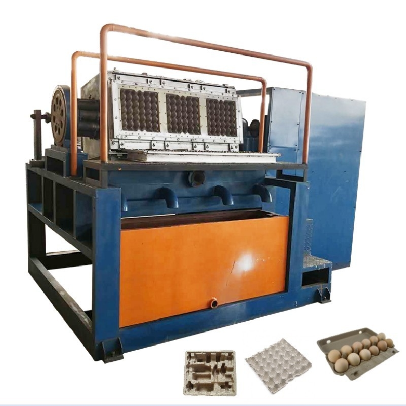 Línea de producción automática de cartón de huevo rotativo Máquina para hacer bandejas de huevo con estructura de hierro fundido y acero