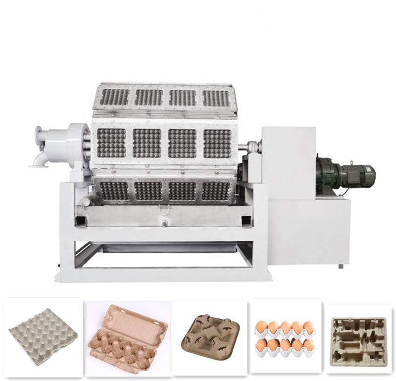 Línea de producción de bandejas de huevo con material de pulpa de papel y máquina automática de moldeo de pulpa para la fabricación de bandejas de huevo sostenibles