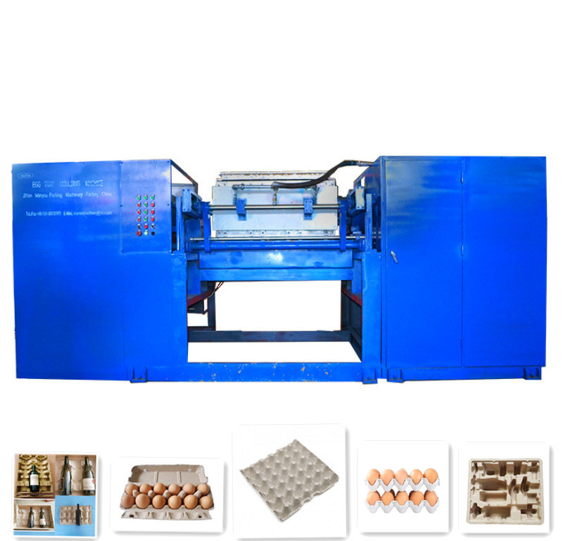 Tipo rotativo 2000pcs Pulpa moldeando cartón de huevo haciendo máquina bandeja de huevo línea de producción