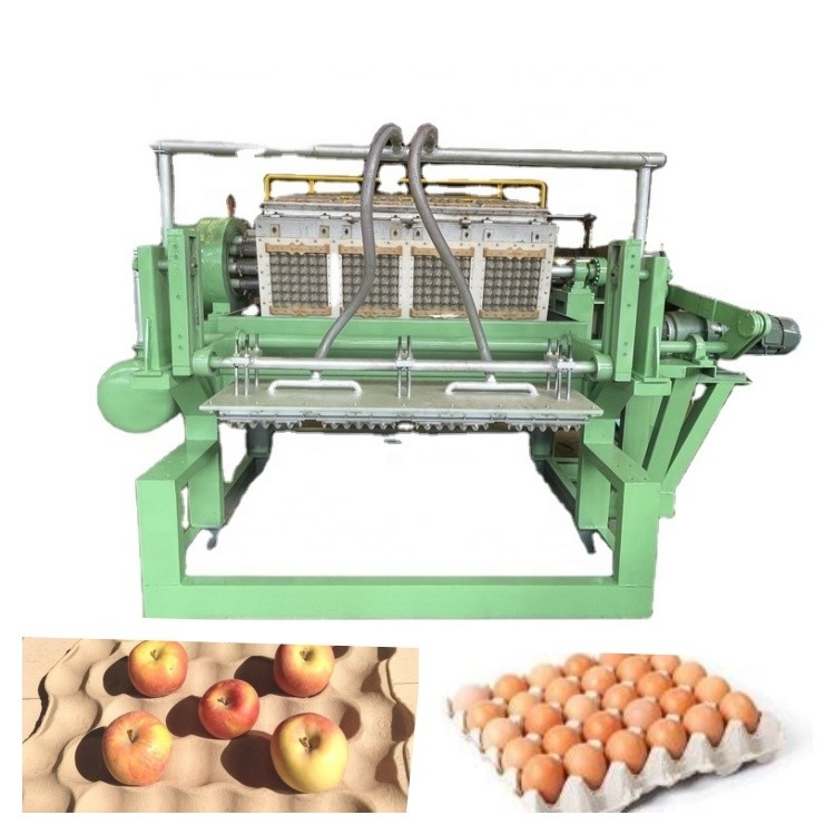 Línea de producción automática de cartón de huevo rotativo Máquina para hacer bandejas de huevo con estructura de hierro fundido y acero