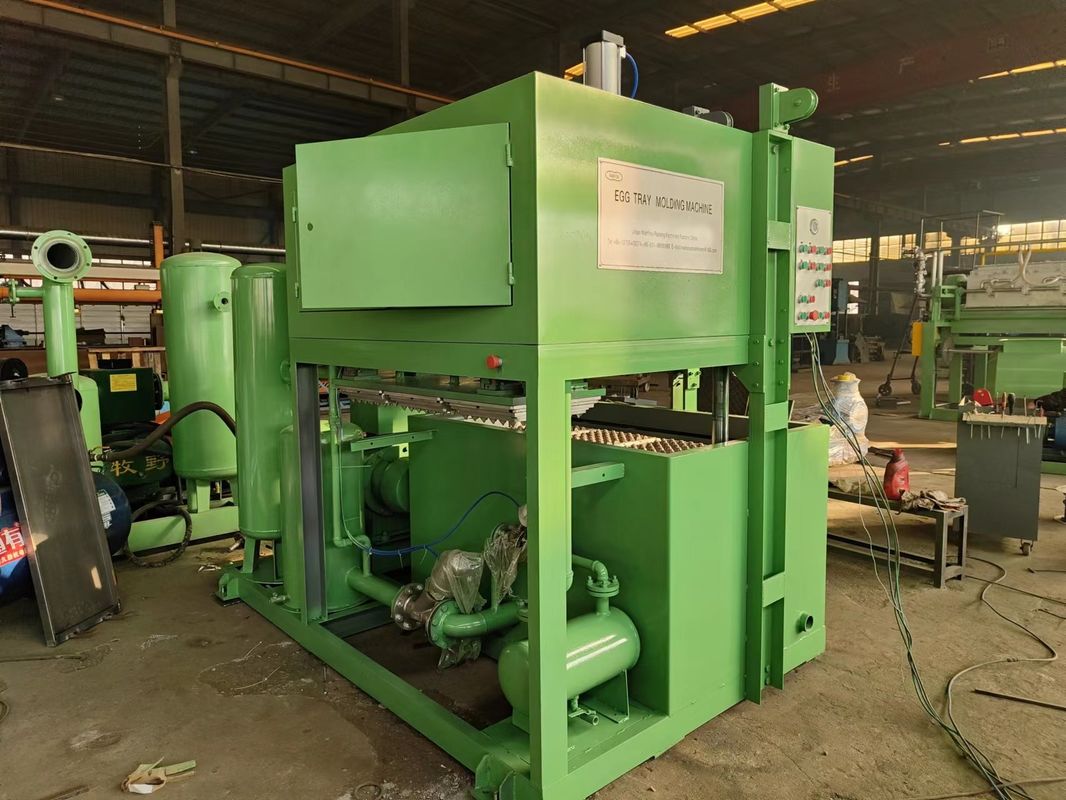 Máquina para bandejas de huevos de papel para embalaje de huevos en Guangzhou / Equipos de moldeo de pulpa / Línea de producción de bandejas de huevos con moldes de aluminio