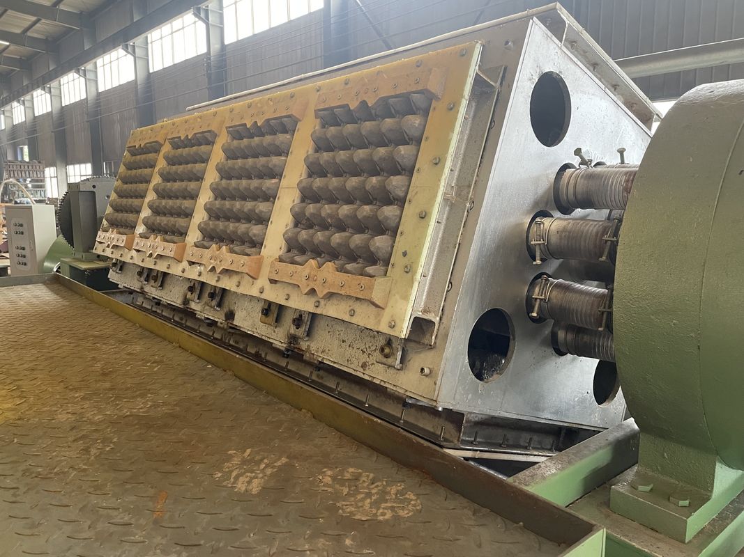 2500pcs/h 4*4 moldes máquina de papel rotativo para bandejas de huevo control por PLC y material de molde de plástico para la producción de bandejas de huevo