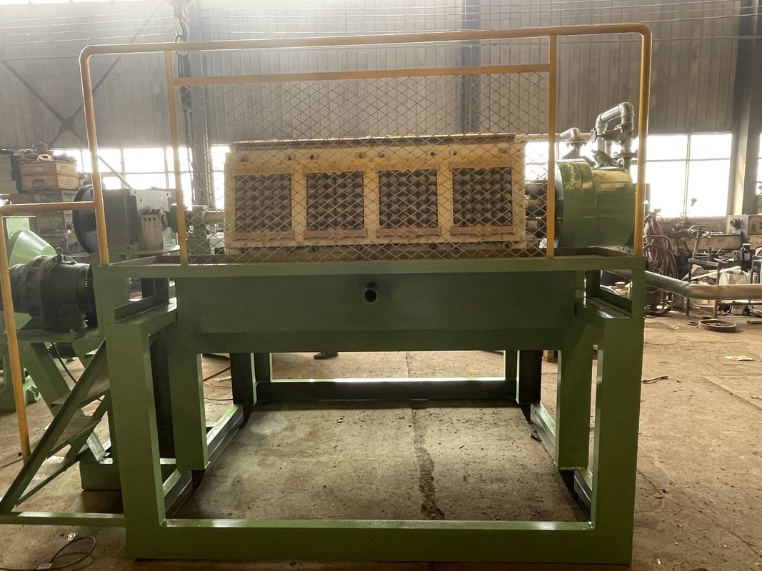 Máquina rotativa de 4 lados para bandejas de huevos de papel, control PLC y material de molde plástico para la producción de bandejas de huevos