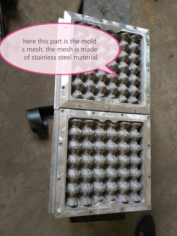 1000pcs/h 1300pcs/h Capacidad Máquina de papel bandeja de huevo Línea de producción de moldes de aluminio personalizados para la bandeja de huevo / cartón máquina de fabricación