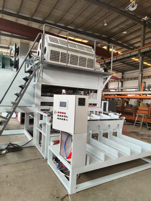 Máquina automática de elaboración de bandejas de huevos controlada por PLC 5000-6000pcs/hora Línea de producción de moldeo de pulpa de papel reciclado