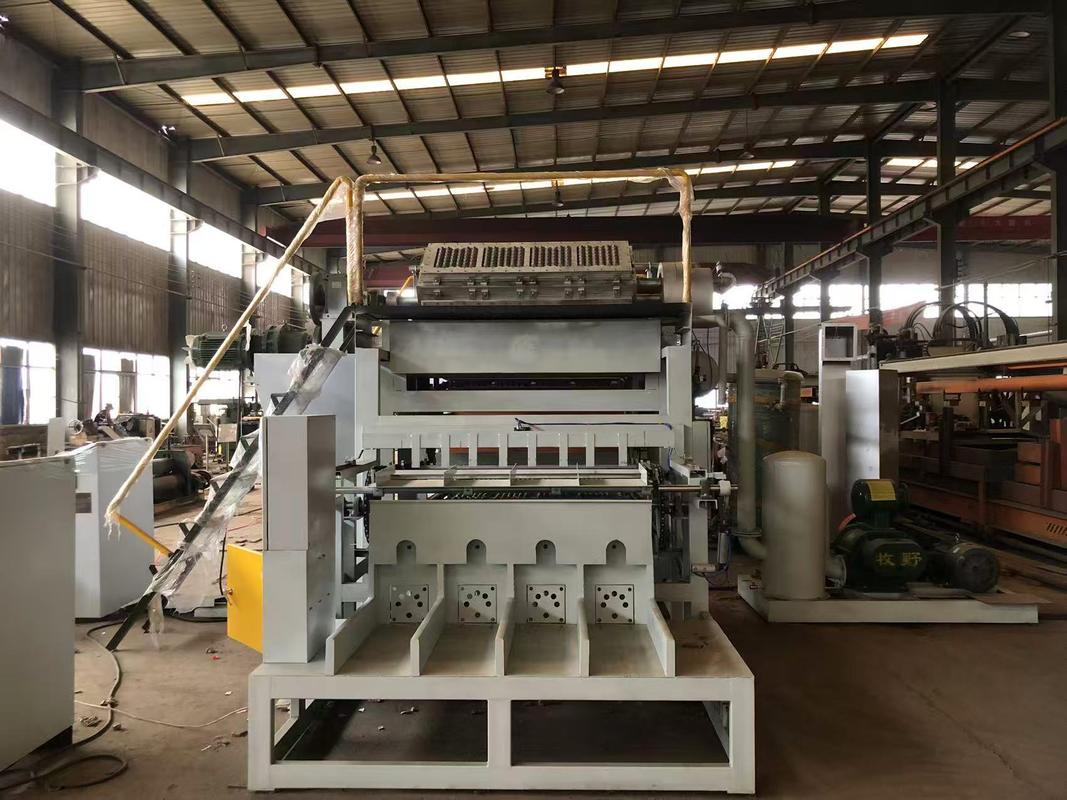 Máquina de fabricación de bandejas de huevo totalmente automática que admite tamaños de molde personalizados y cambio rápido para diversas necesidades de embalaje 2500-3000pcs / h Control PLC