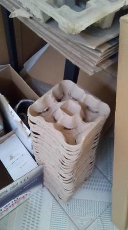 Tipo rotatorio cadena de producción de la bandeja del huevo del papel capacidad grande 1500-5000pcs/h