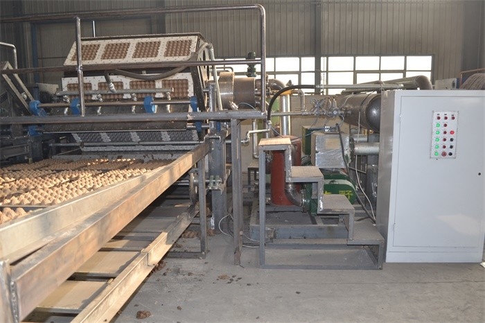 Máquina rotativa de bandejas de huevos de papel 4000 piezas/H Máquina de moldeo de pulpa naranja y verde con secador metálico de 4 capas para la fabricación de cartones/bandejas de huevos de papel, fabricación de bandejas de manzanas