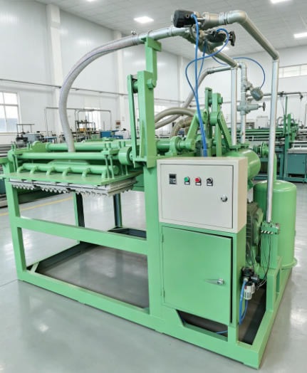 Máquina de bandejas de huevos de pequeña capacidad 700-1000 piezas por hora para fabricar bandejas de huevos Cartones de huevos Bandejas de zapatos Bandejas de guardería y otras bandejas