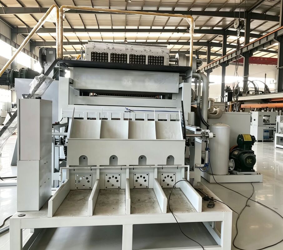 Máquina de moldeado de bandejas de huevo rotativas diseñada para empresas emergentes Máquina de bandejas de huevo que produce de 2000 a 3000 piezas por hora con moldes rotativos de 3 por 4 y 4 por 4