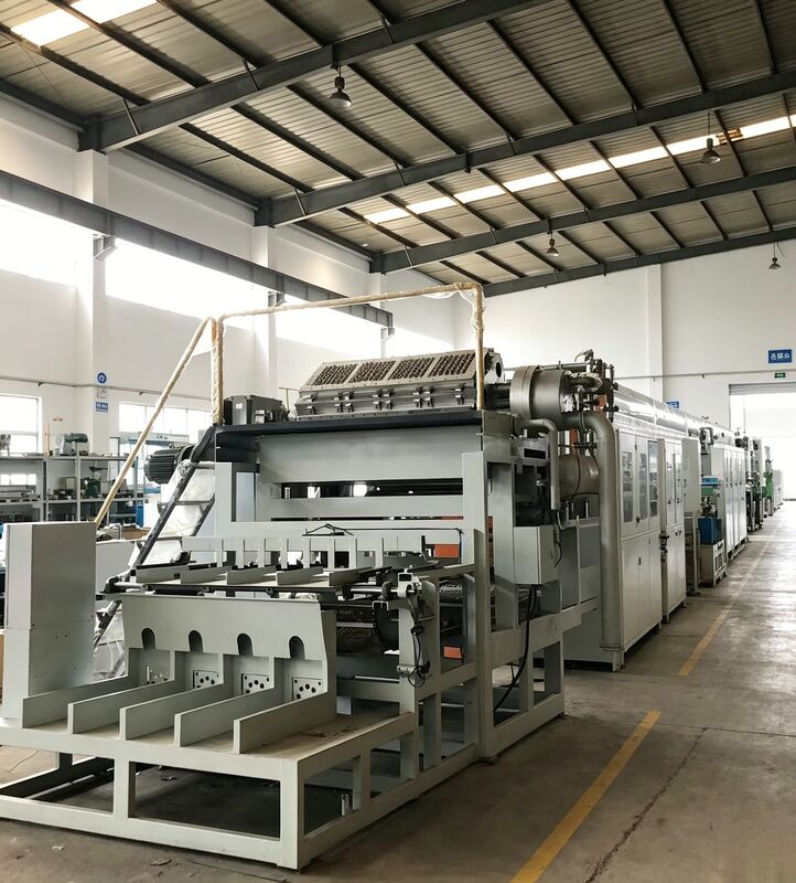 2000-3000PCS/H Máquina de bandeja de huevo rotativa Línea de producción de bandejas de huevo de papel reciclado ecológico. Equipo compacto y fácil de operar/estable de capacidad media para fábricas en crecimiento.