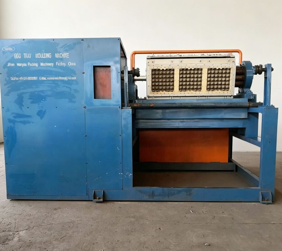 Máquina de moldeado de bandejas de huevo rotativas diseñada para empresas emergentes Máquina de bandejas de huevo que produce de 2000 a 3000 piezas por hora con moldes rotativos de 3 por 4 y 4 por 4