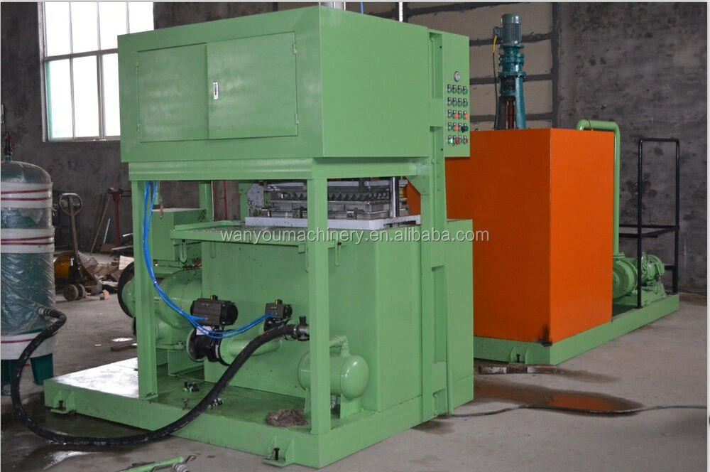 Máquina semiautomática para bandejas de huevos de papel 700pcs/h-1500pcs/h Línea de producción automática de cartón de huevos reciclado