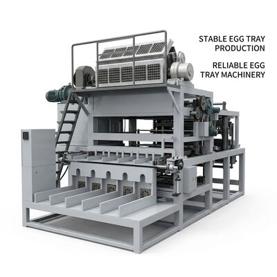Línea de producción de bandejas de huevo de alta capacidad con sistemas completos de secado y apilamiento para la formación de pulpa, que producen 5000 bandejas de papel por hora