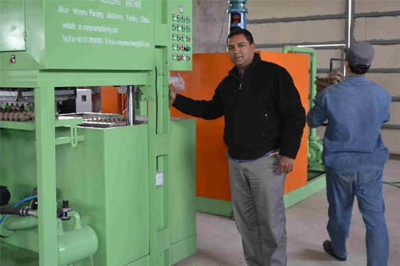 Bandeja de papel favorable al medio ambiente del huevo que hace la máquina con eficacia alta